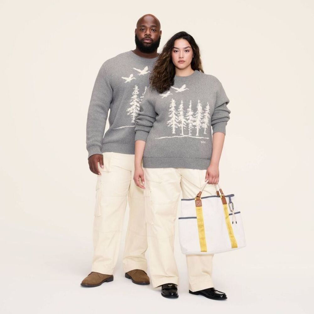 Adult Big & Tall Scenic Pullover Sweater - Woolrich Heather Gray 2XLT